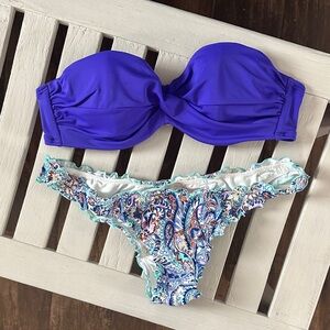 Victoria's Secret VINTAGE Purple Paisley Bikini